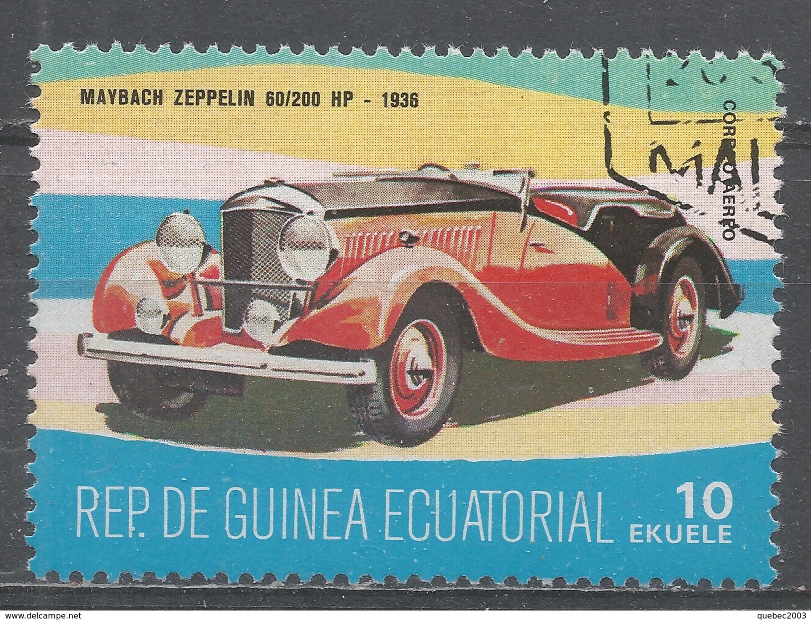 Equatorial Guinea 1974. #Aut12 (U) Automobile, Maybach Zeppelin 60/200 HP, 1936 - Guinée Equatoriale