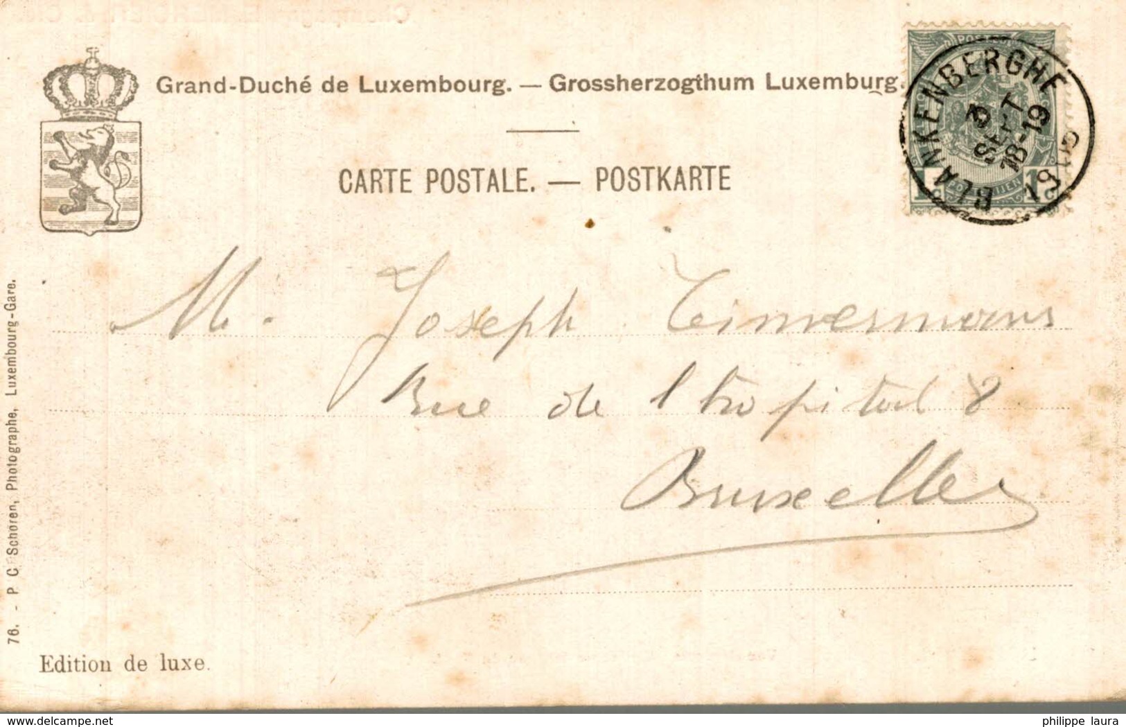 1905  Champagne E Mercier & Cie  VUE GENERALE VIADUC DE LA LIGNE DU N       LUXEMBOURG  LUXEMBOURG  LUXEMBURG LUZEMBURGO - Luxemburgo - Ciudad