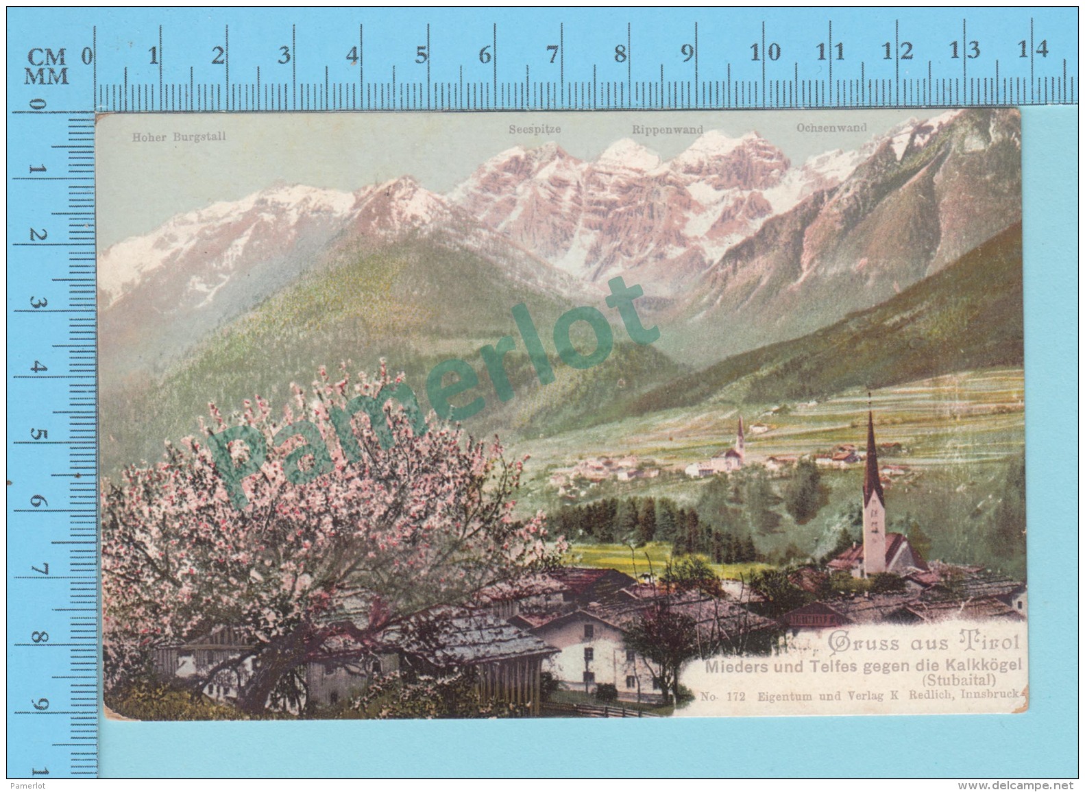 CPA Gruss Aus Tirol, Mieders Und Telfes Gegen Die Kalkkogel ( Stubaital) Litho, 2 Scans - Autres & Non Classés