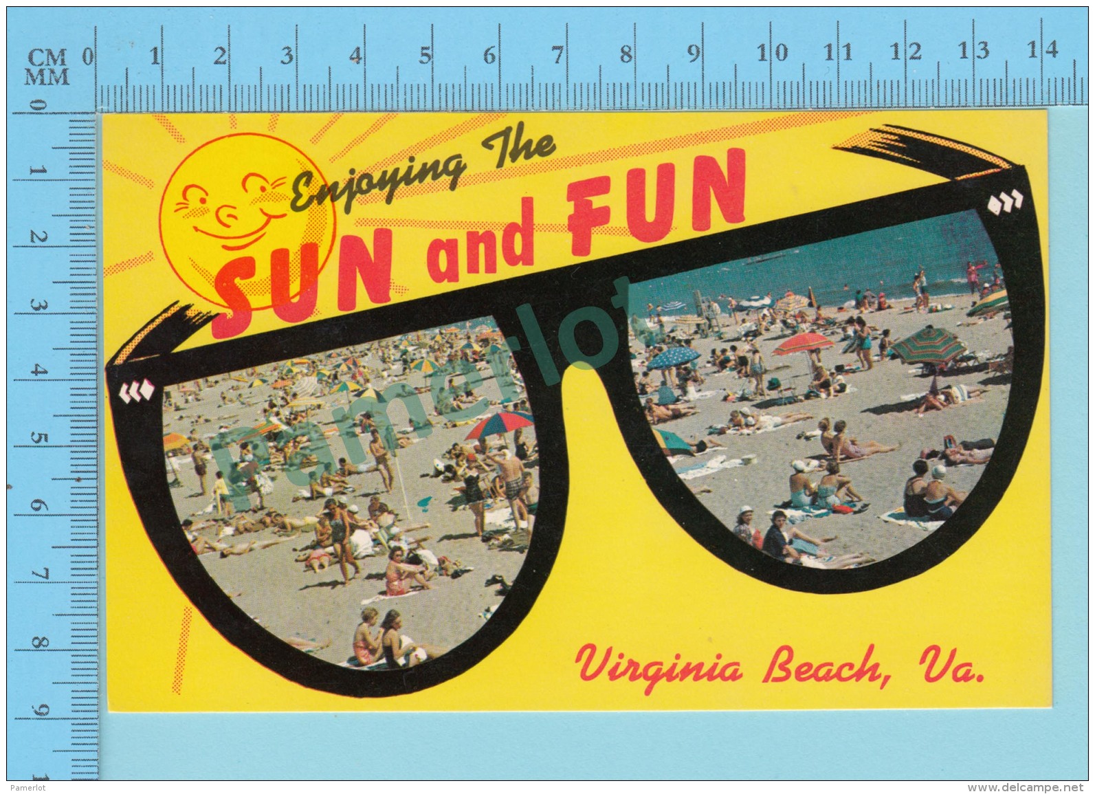 Virginia Beach VA. - Enjoy The Sun And Fun Multiview  - Postcard Post Card  -2 Scans - Virginia Beach