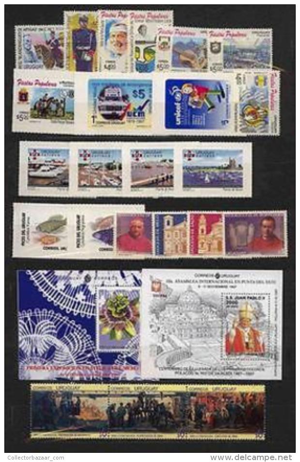 Uruguay MNH Stamp Collection 4 Complete Year Set 1997-2000 Catalogue Value $800 - America (Other)