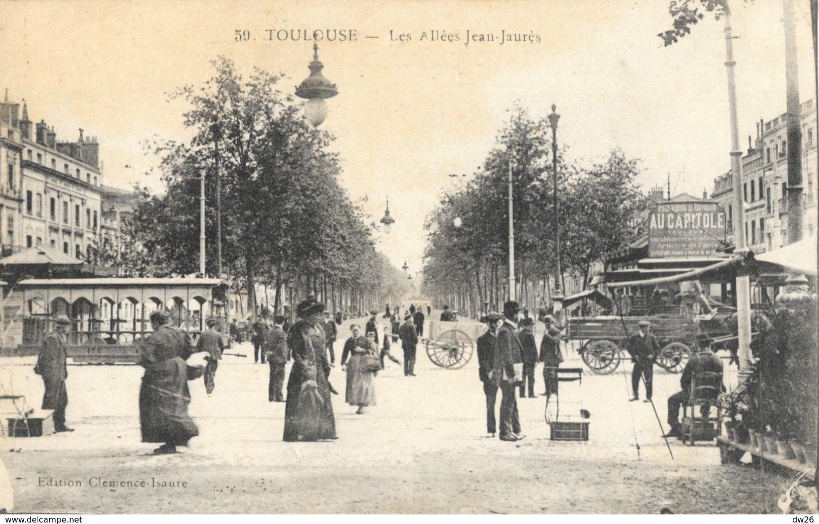 Toulouse - Les Allées Jean-Jaurès (Ex-Lafayette) - Attelages - Edition Clémence Isaure - Carte N° 59 - Toulouse