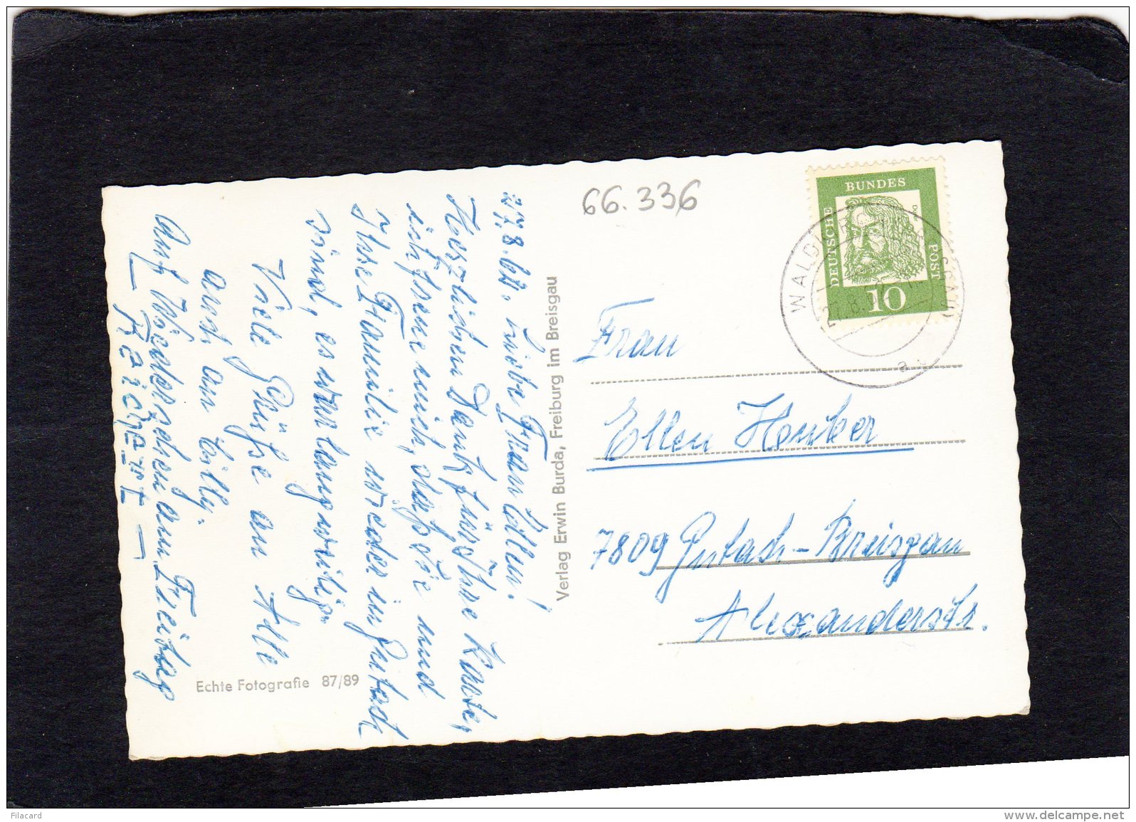 66336   Germania,  Waldkirch (Breisgau)  Mit Kandel 1243 M. U. M.,  VG  1962 - Waldkirch