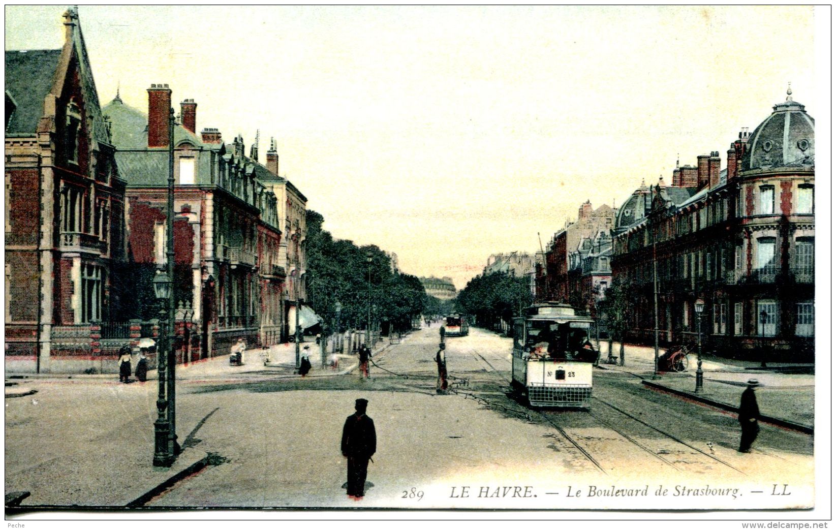 N°29747 -cpa Le Havre -le Boulevard De Strasbourg -tramway- - Strassenbahnen