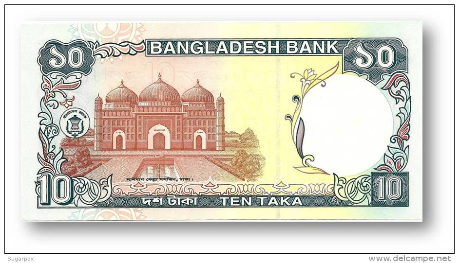 BANGLADESH - 10 Taka - ND ( 1997 ) - Pick 33 - Unc. - Mujibur Rahman - 2 Scans - Bangladesh