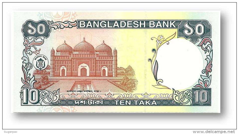 BANGLADESH - 10 Taka - ND ( 1997 ) - Pick 33 - Unc. - Mujibur Rahman - 2 Scans - Bangladesh