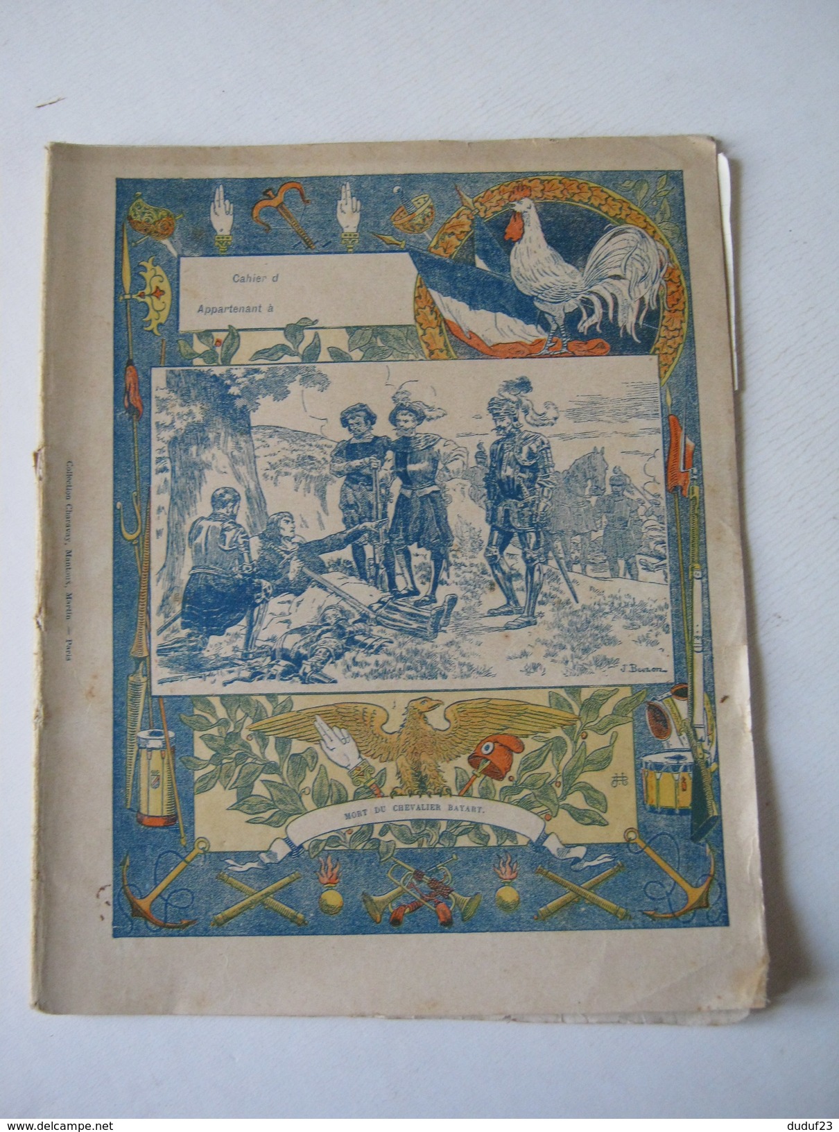 CAHIER ECOLE 1902 ENTIEREMENT ECRIT LA MORT DU CHEVALIER BAYARD BAYART Imp CHARAIRE - Kinderen