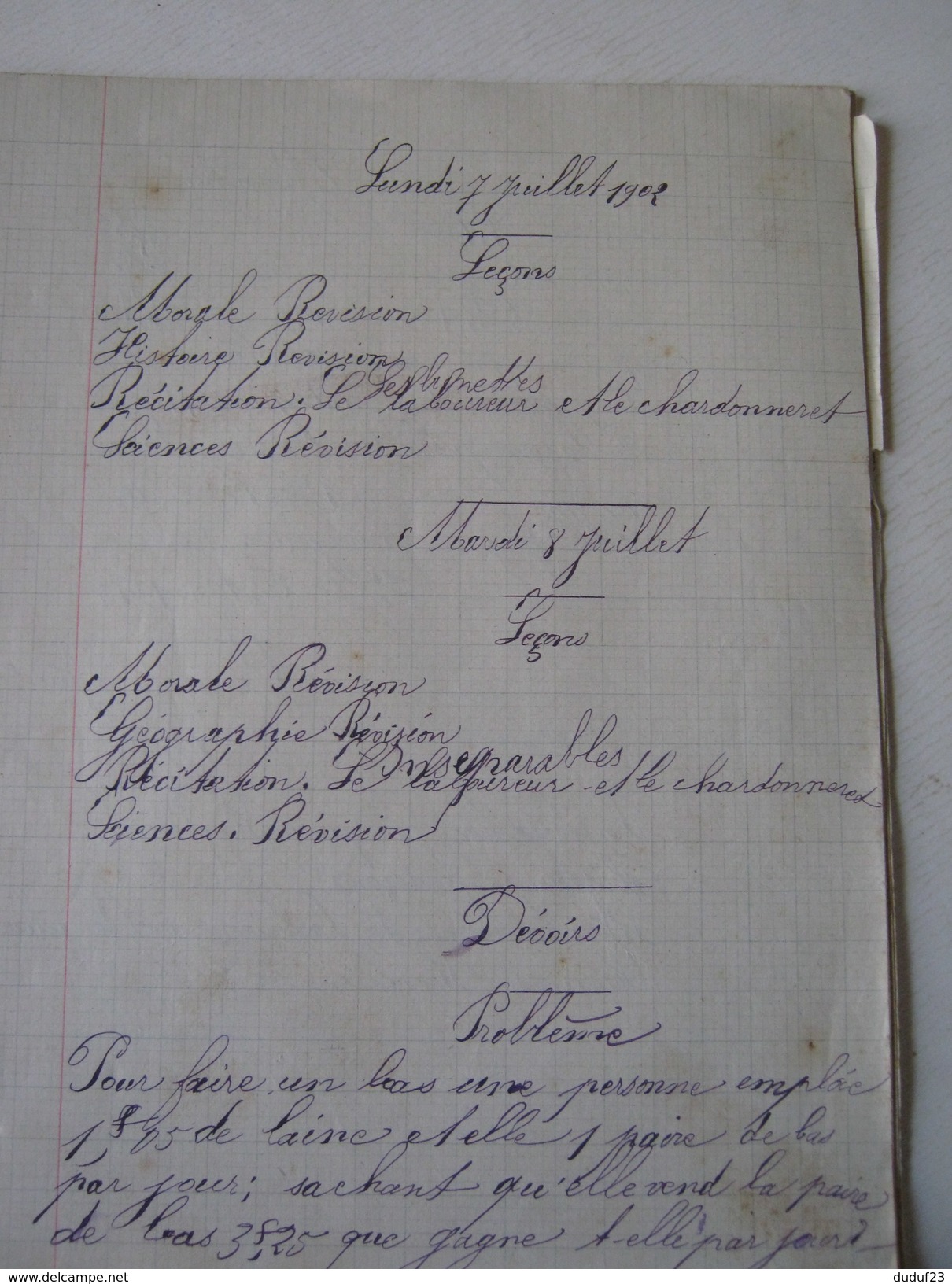 CAHIER ECOLE 1902 ENTIEREMENT ECRIT LA MORT DU CHEVALIER BAYARD BAYART Imp CHARAIRE - Kinder