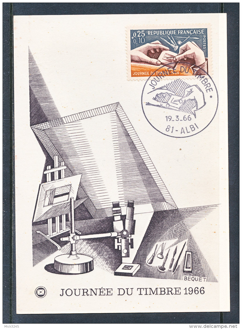 1966 Carte Journée Du Timbre - Albi - 1960-1969