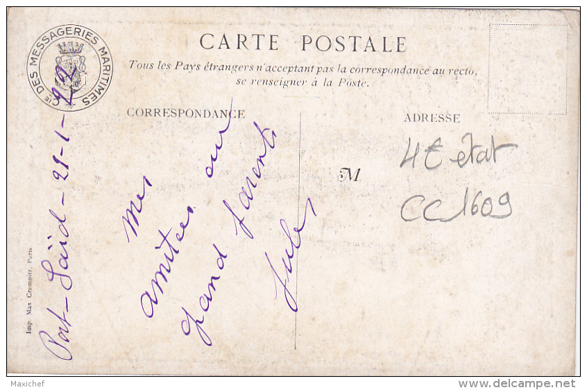 CP Illustrée Par H Gervèse - Croquis D'Escale - Messageries Maritimes - Port Saïd - Une Pointe Dans Le Désert, Circ 1922 - Gervese, H.