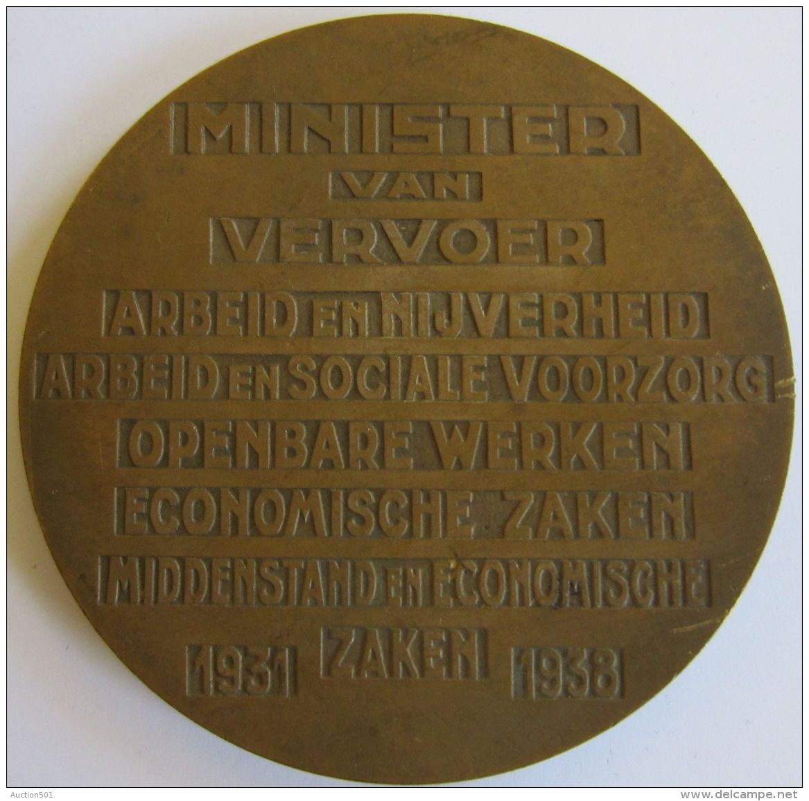 M05147  PHILIP VAN ISACKER  - MINISTER VAN VERVOER  - 1938 - Son Buste (136g) - Professionnels / De Société