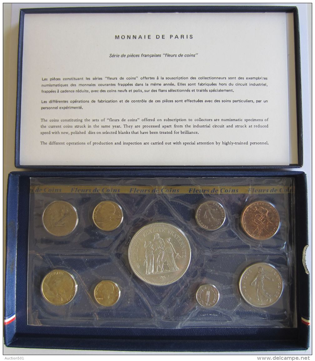 28126g MONNAIE DE PARIS - SERIE FLEURS DE COINS 1975 - Boite D&acute;origine - Autres & Non Classés