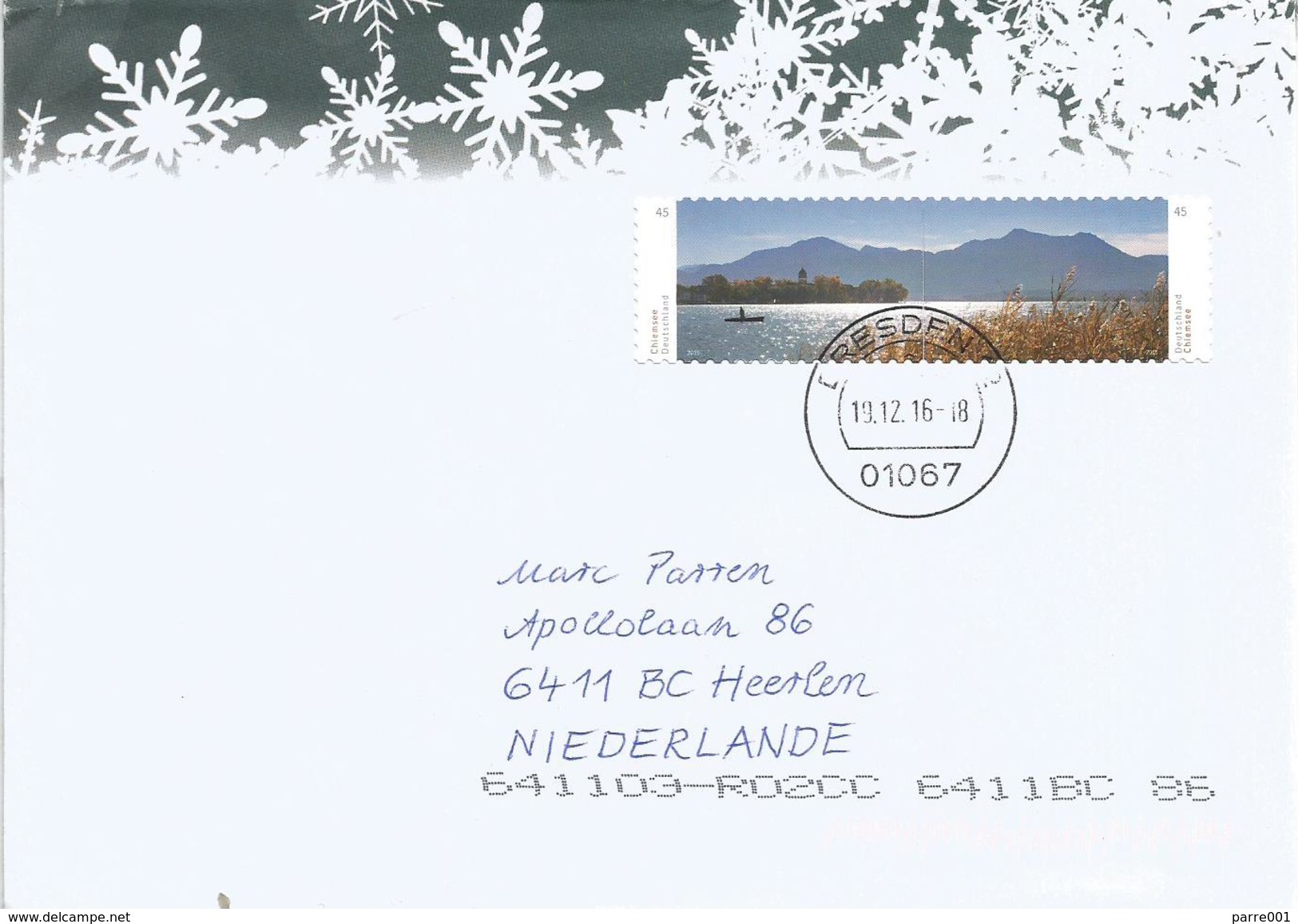 Germany Deutschland 2016 Dresden Chiemsee Pair Lake Cover - Brieven En Documenten