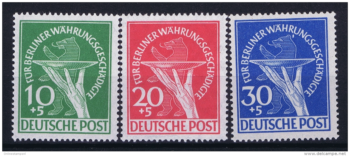 Berlin:  Mi Nr 68 - 70 MNH/**/postfrisch/neuf Sans Charniere  1949  Währungsgeschädigte - Ungebraucht