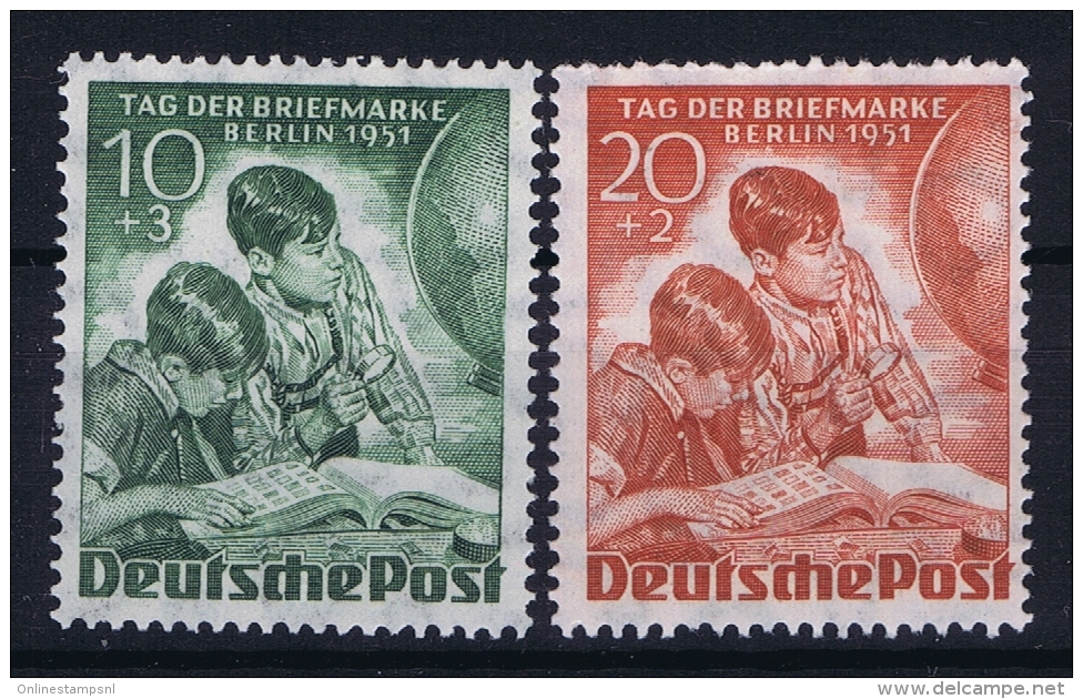 Berlin:  Mi Nr 80 - 81  MNH/**/postfrisch/neuf Sans Charniere 1951  Tag Der Briefmarken - Nuevos