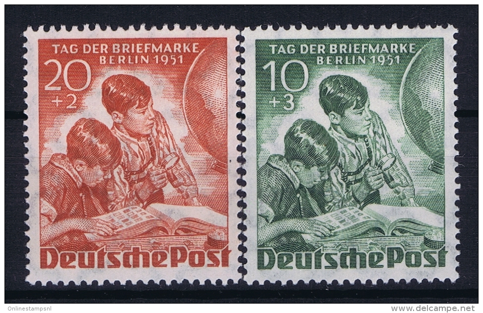 Berlin:  Mi Nr 80 - 81  MNH/**/postfrisch/neuf Sans Charniere 1951  Tag Der Briefmarken - Nuovi