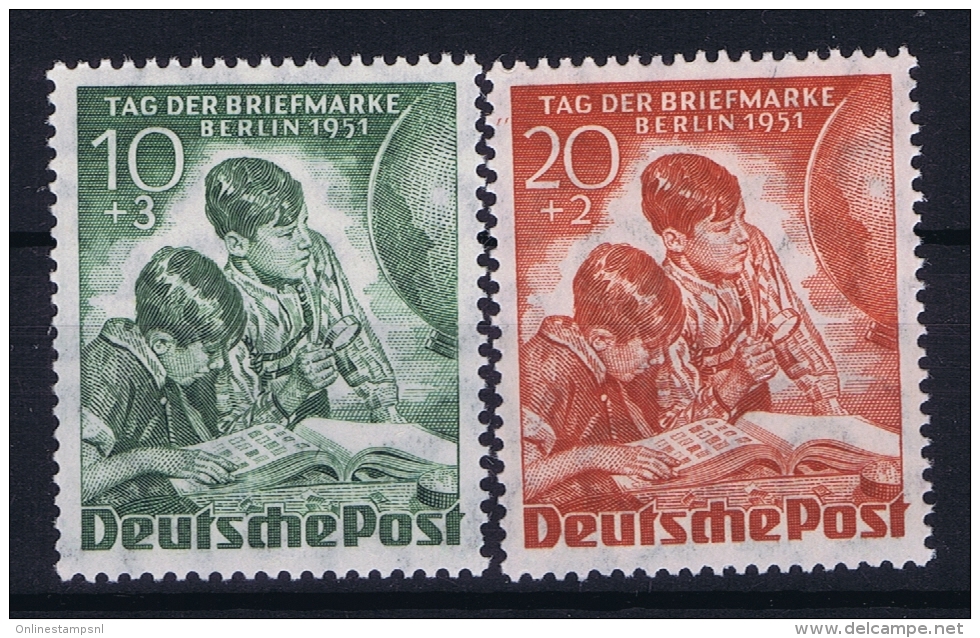 Berlin:  Mi Nr 80 - 81  MNH/**/postfrisch/neuf Sans Charniere 1951  Tag Der Briefmarken - Nuovi