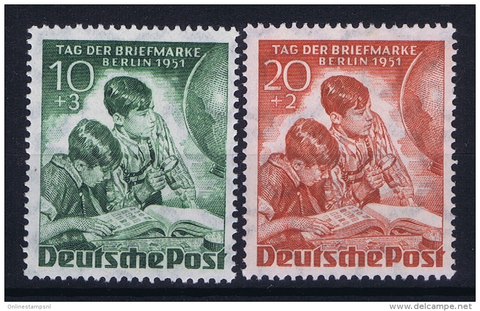 Berlin:  Mi Nr 80 - 81  MNH/**/postfrisch/neuf Sans Charniere 1951  Tag Der Briefmarken - Nuovi