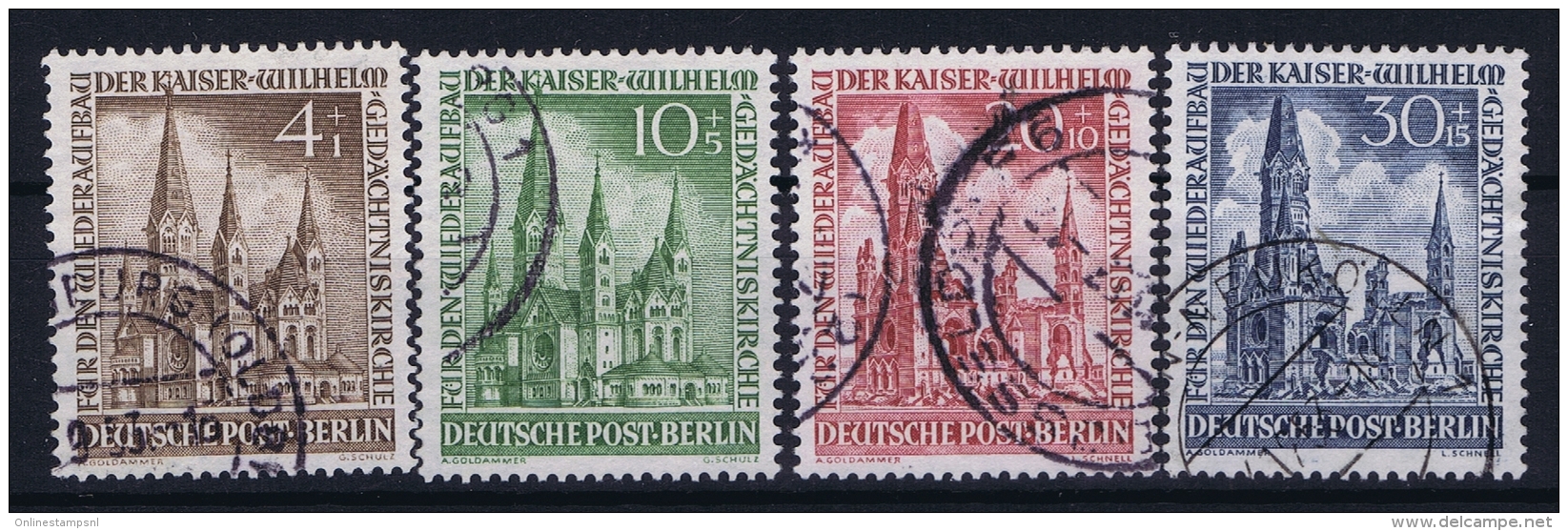 Berlin:  Mi Nr 106 - 109 Used Obl Gestempelt Gedächtniskirche 1953 - Used Stamps
