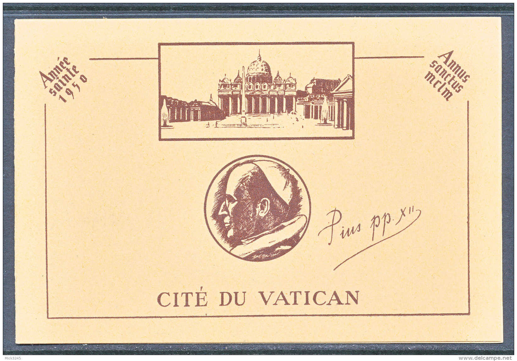 Vatican Carte Double 1950 Année Sainte - Lettres & Documents