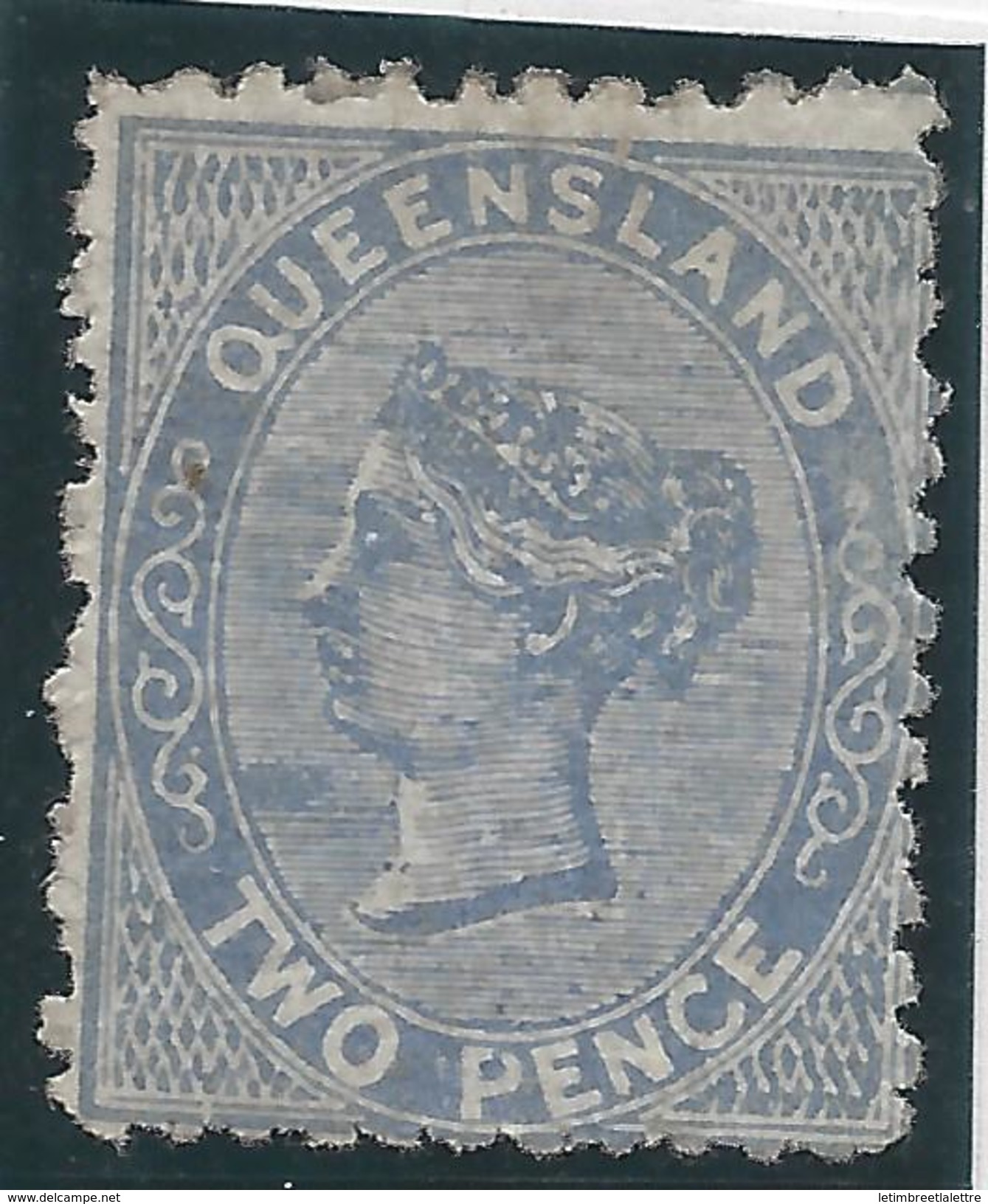 Queensland - N° 42 * - Neuf Avec Charnière - Variété : T Tenant à W Sur TWO Sur Two Pence - Ungebraucht