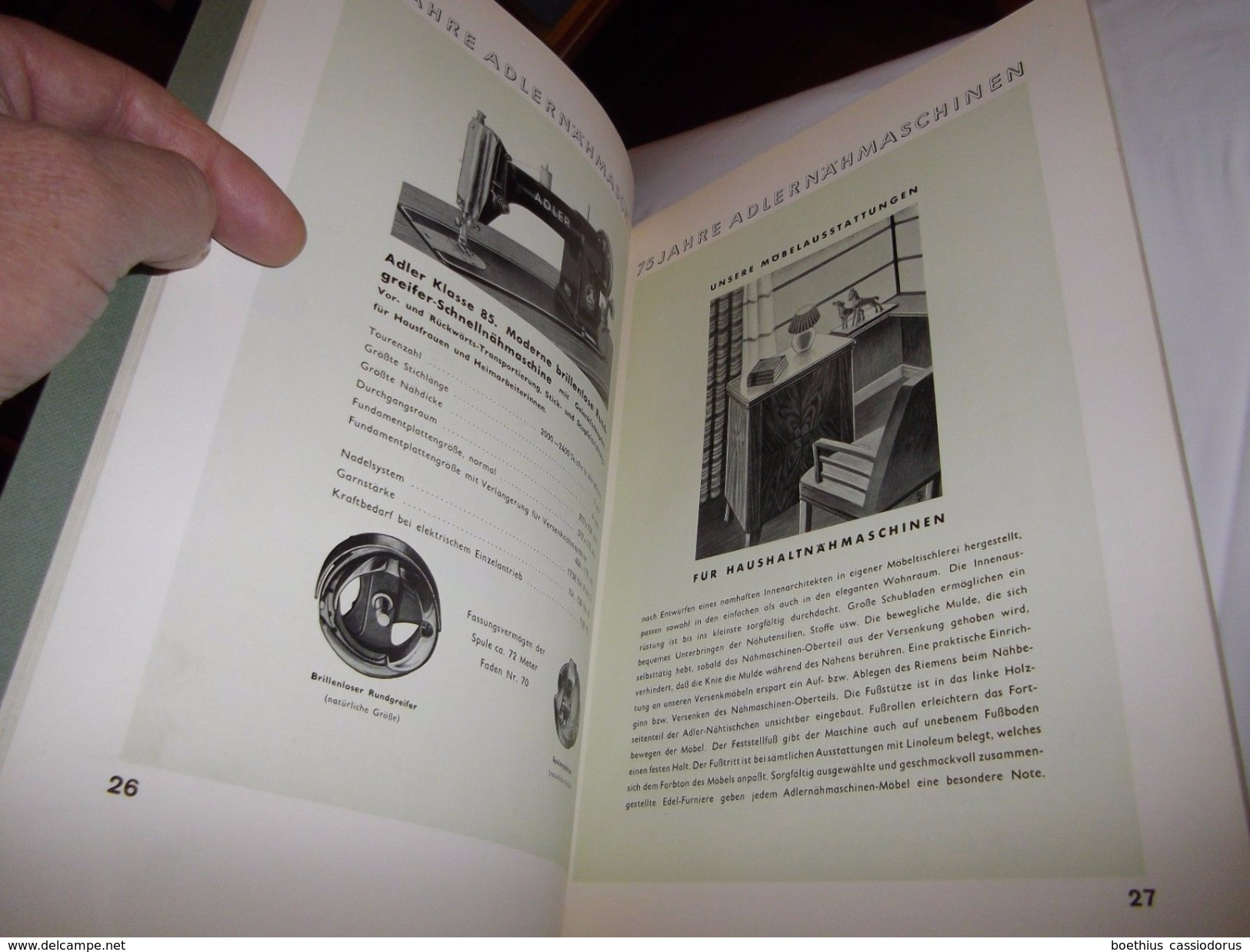 ADLER  75 JAHRE  ADLERNÄHMASCHINEN  1860 - 1935  Kochs Adlernähmaschinen Werke A - G BIELFELD - Livres Anciens