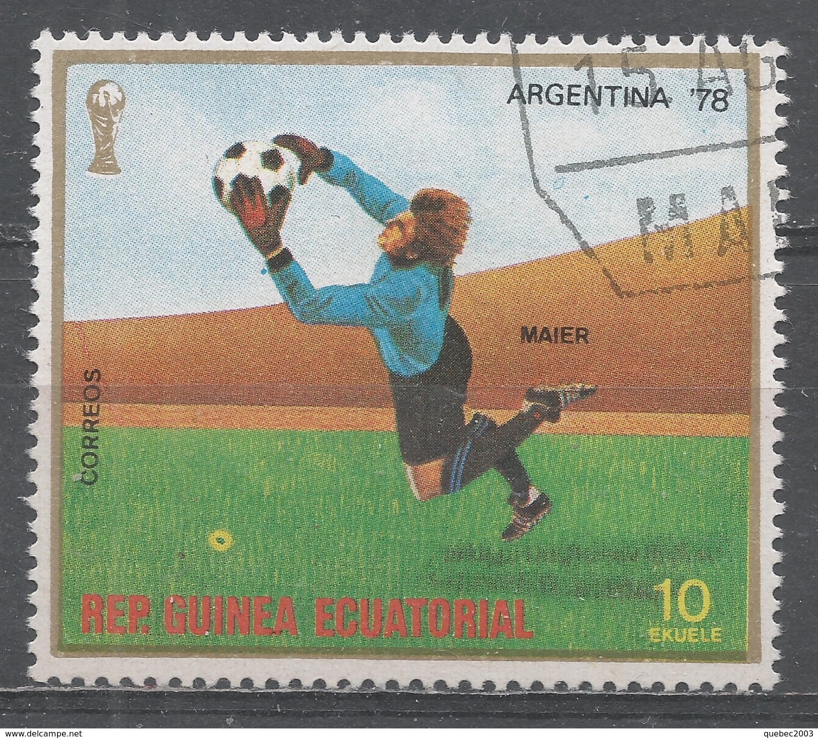 Equatorial Guinea 1977. Scott #7766 (U) Soccer Famous Player, Maier - Guinée Equatoriale