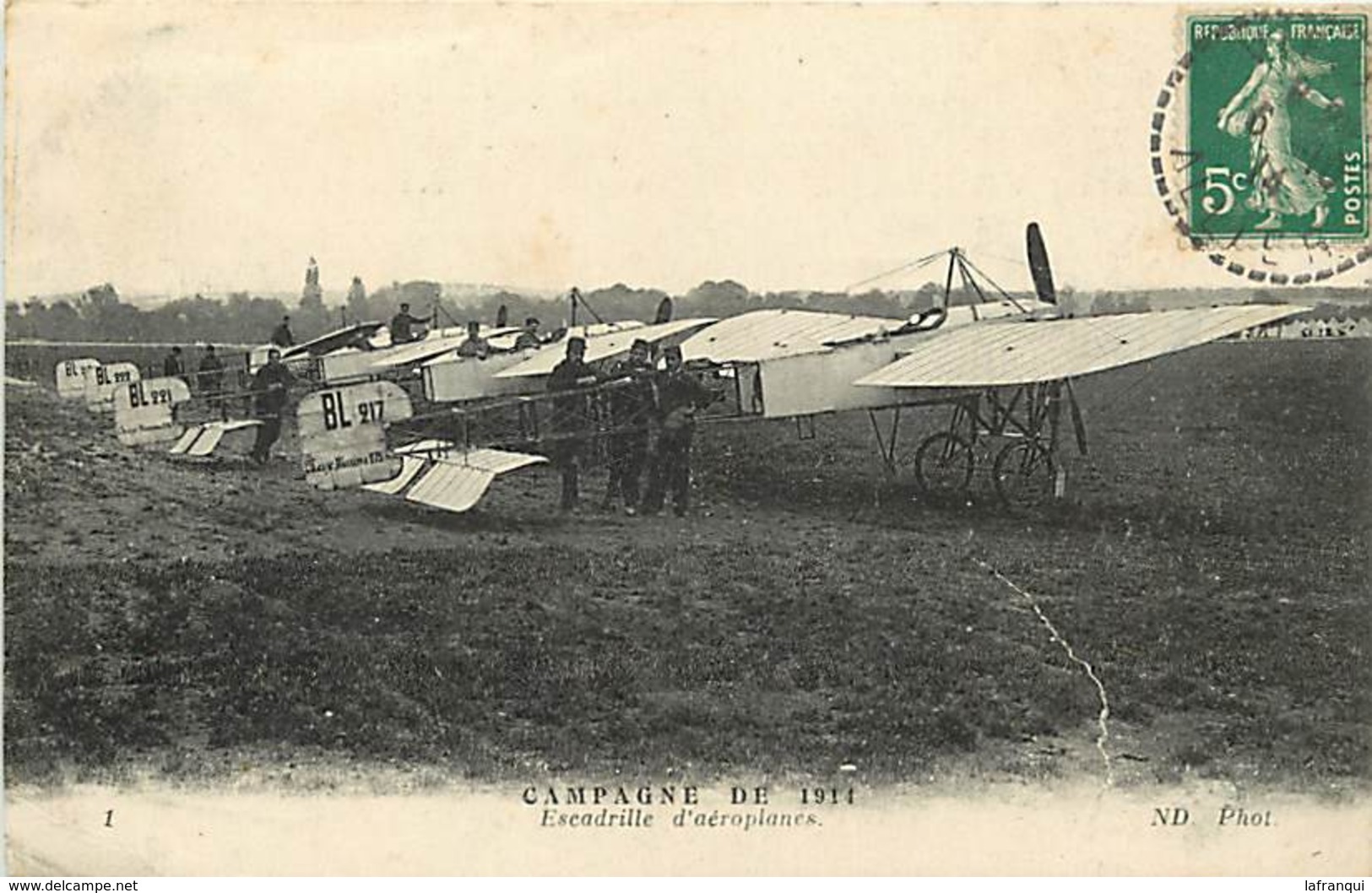 Militaires Militaria -ref D657- Guerre 1914-18- Escadrille D Aeroplanes -avions - Aviation  -carte Bon Etat   - - 1914-1918: 1. Weltkrieg