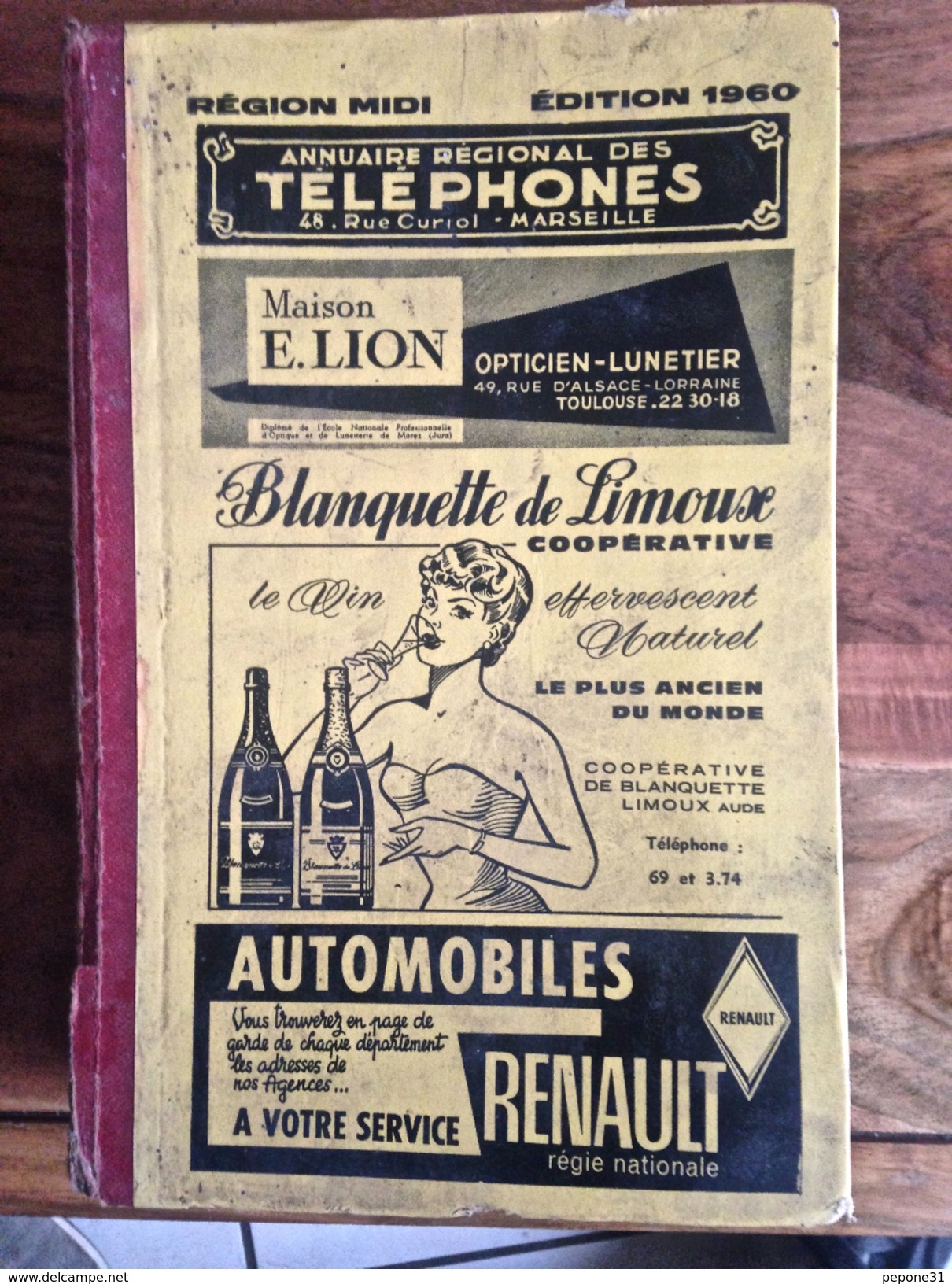 ANNUAIRE REGIONAL DES TELEPHONES  REGION MIDI 1960 - Telefonbücher