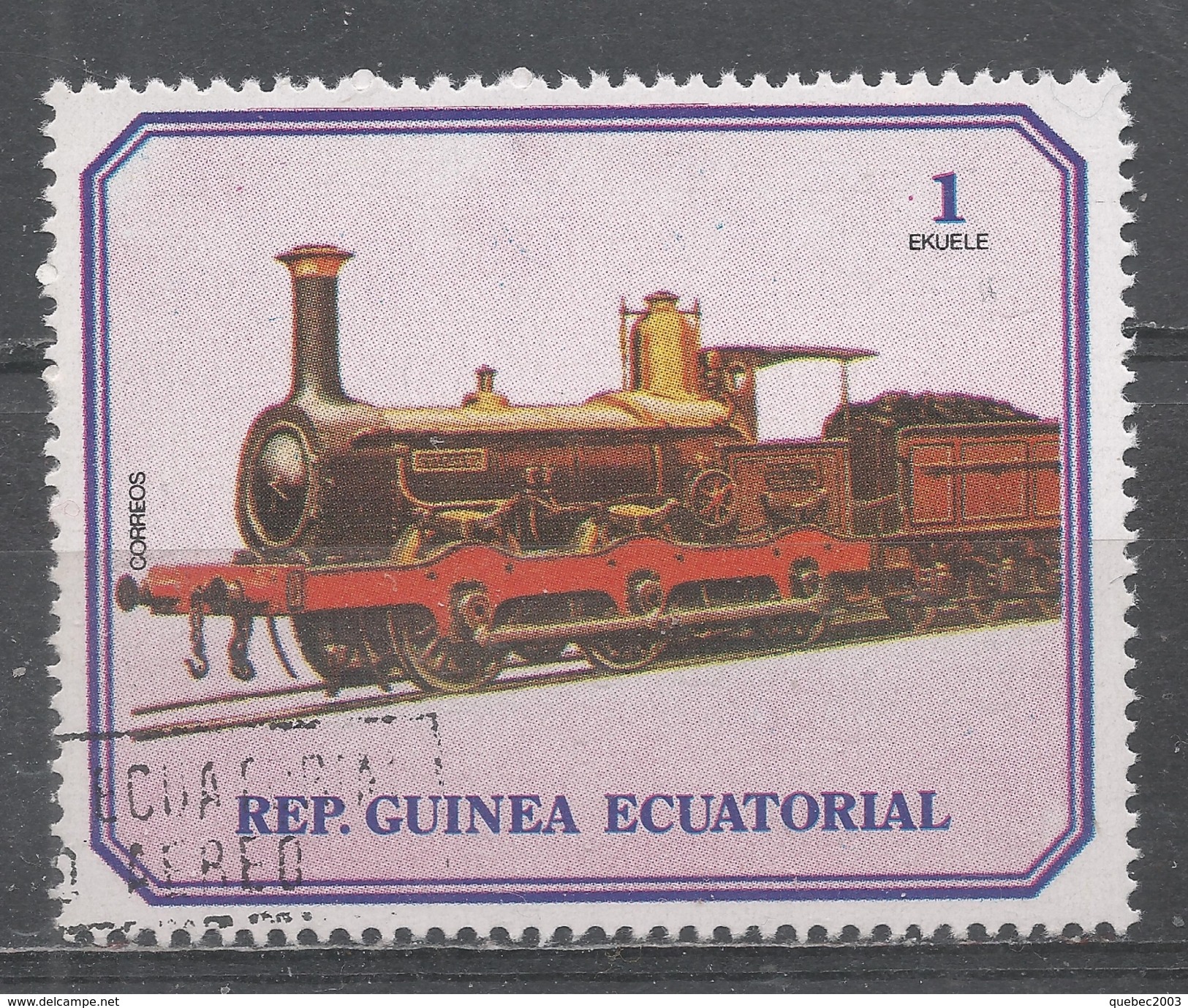 Equatorial Guinea 1978. Scott #7868 (U) Old Locomotive - Guinée Equatoriale