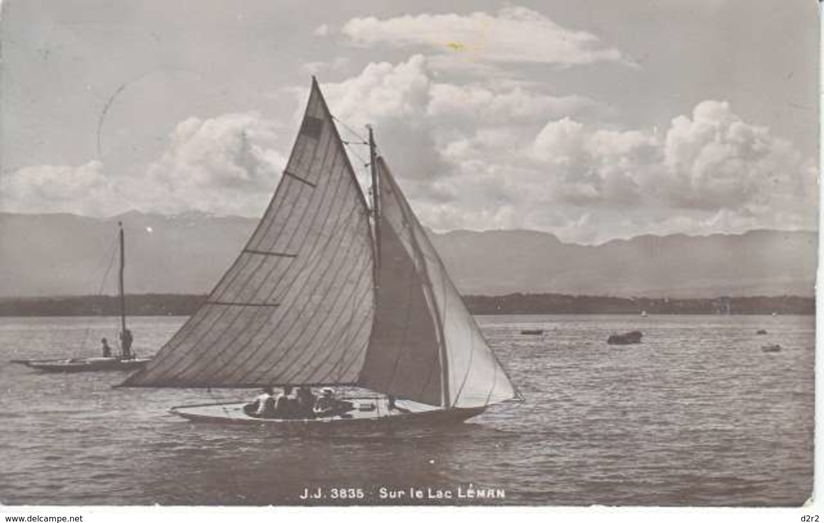 BARQUE(S) SUR LE LAC LEMAN  - REGATE - CACHET MILITAIRE - TTB - Autres & Non Classés