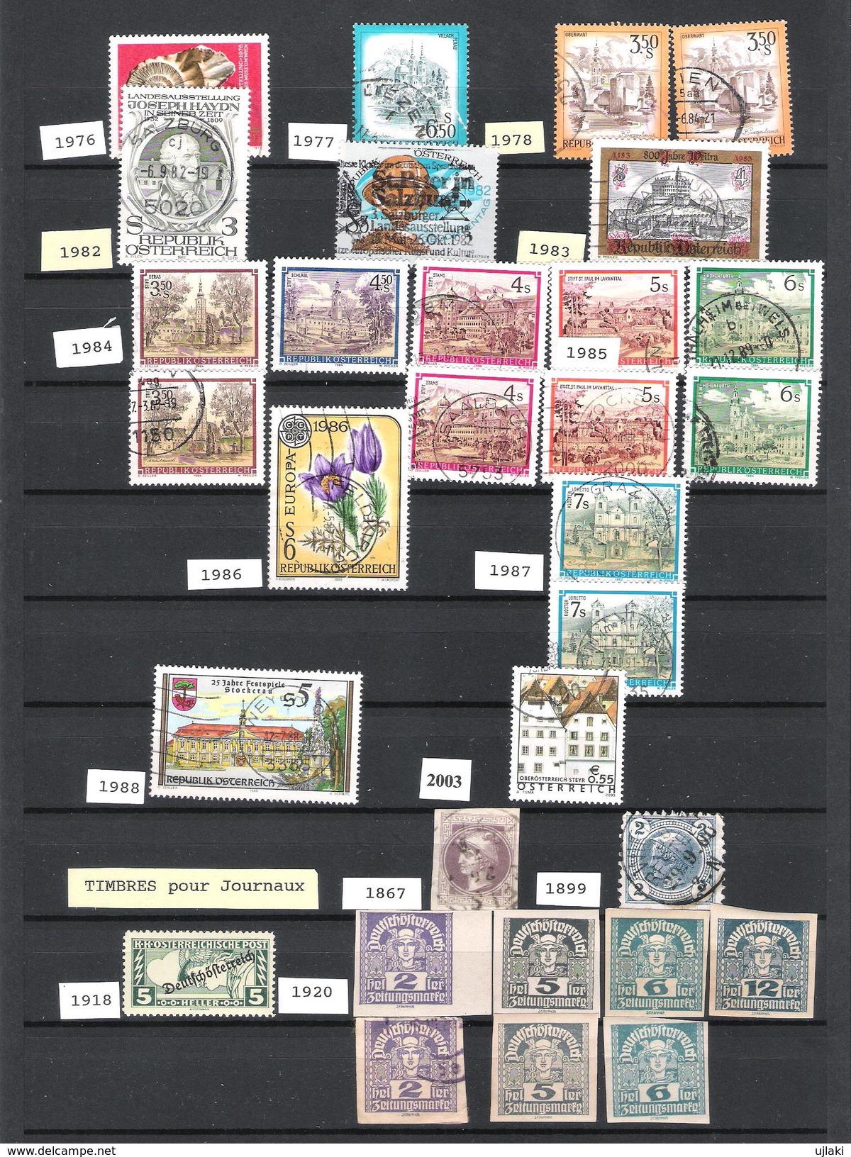 AUTRICHE: Mini Collection De 258 TP Divers,ttes époques: Poste,journeaux,taxes Et Autres (1890....1988) - Colecciones