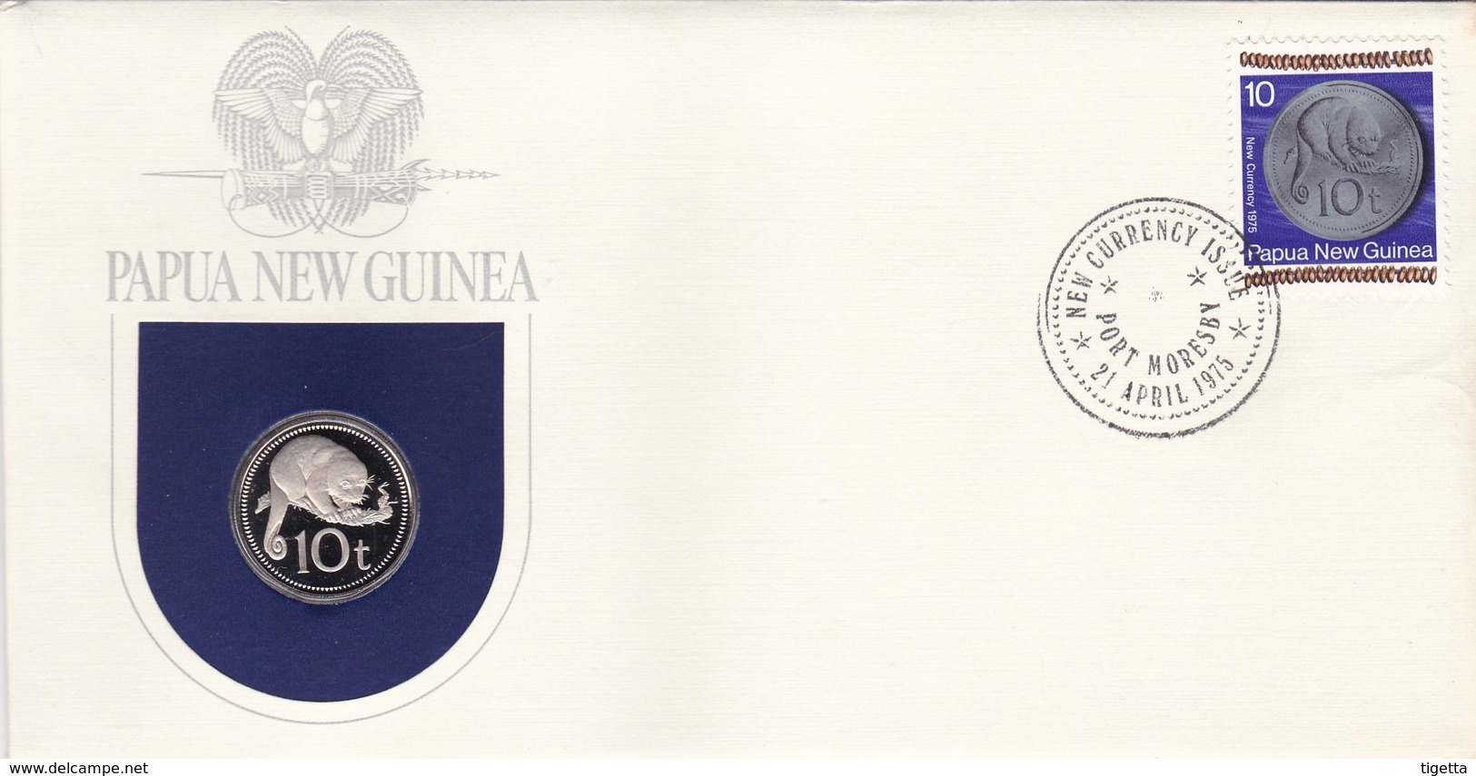 PAPUA NEW GUINEA SERIE MONETE CON ANNULLO PAPUA NUOVA GUINEA ANNO 1975 - Papoea-Nieuw-Guinea