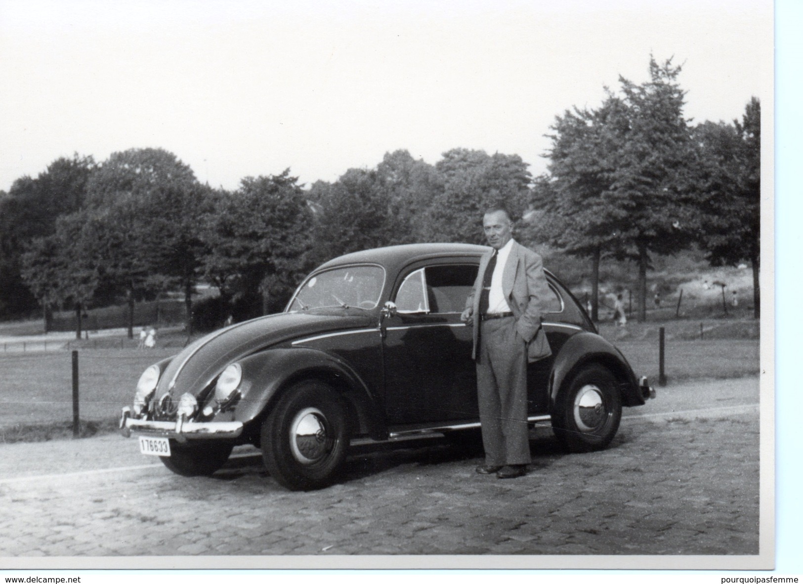 Photo VOLKSWAGEN Coccinelle Blegique Vers 1950 Auto Car VW - Automobiles