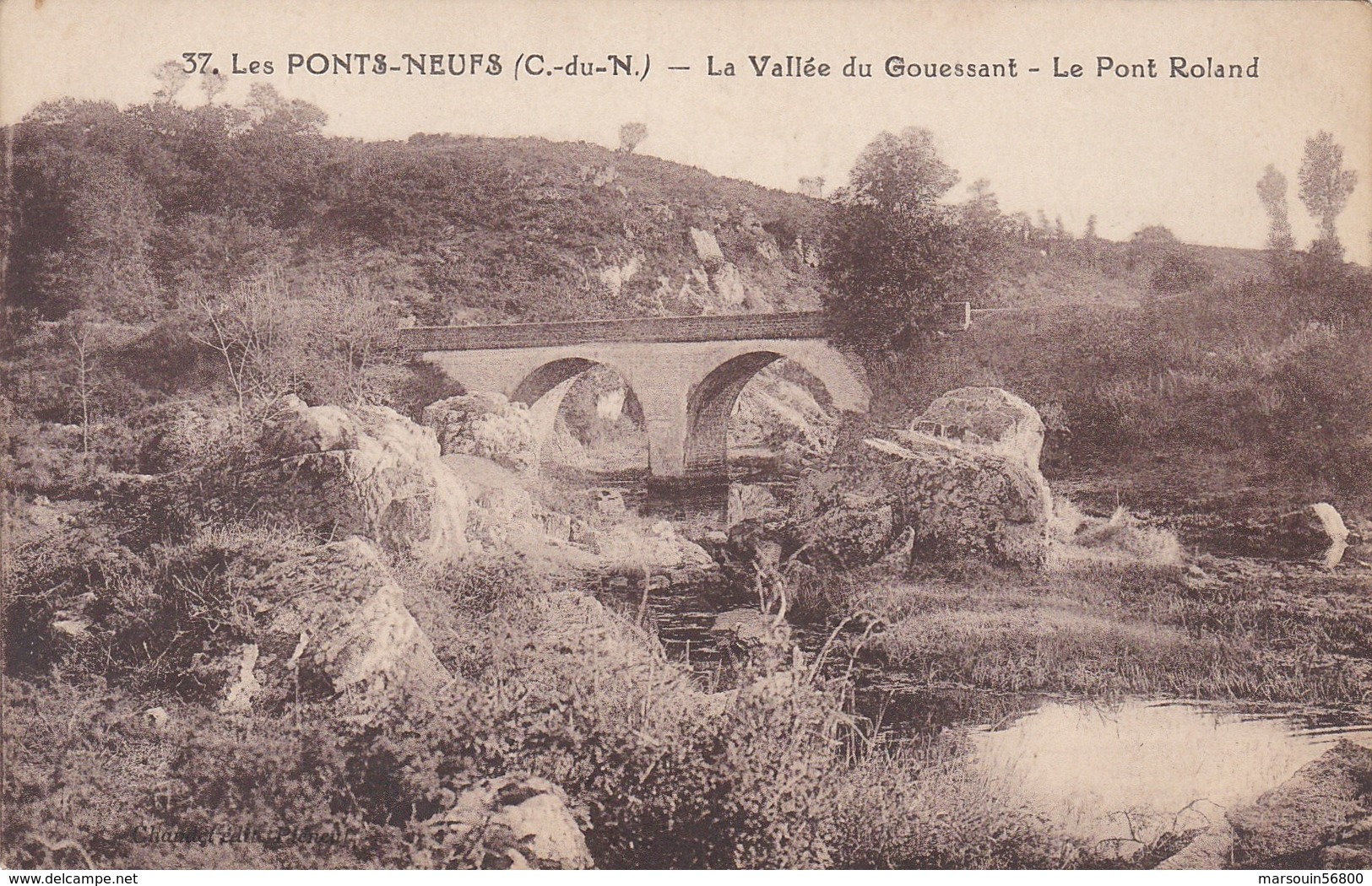 CPA - N° 37 -  Dept 22 - MORIEUX - LES PONTS NEUFS - LA VALLEE DU GOUESSANT  - LE PONT ROLAND - Morieux