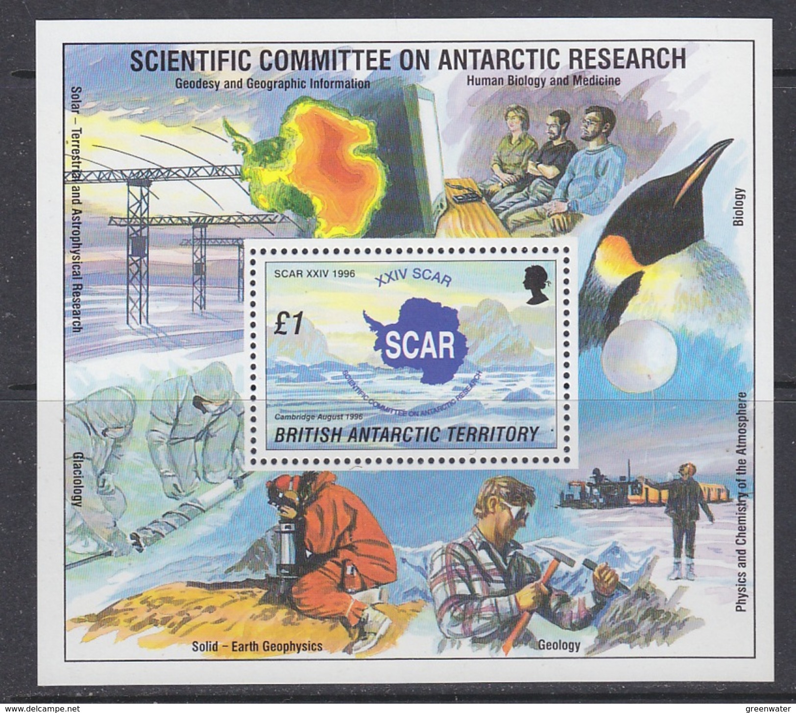 British Antarctic Territory 1996 Scar  M/s ** Mnh (34238) - Ongebruikt