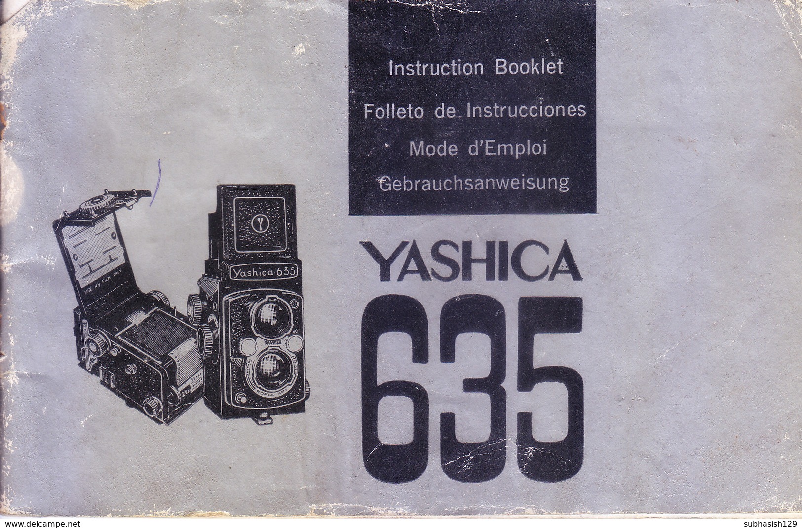 JAPAN - INSTRUCTION BOOKLET, USER MANUAL, REPAIR HANDBOOK - YASHICA 635 MODEL CAMERA - PHOTOGRAPHY THEME - Photography