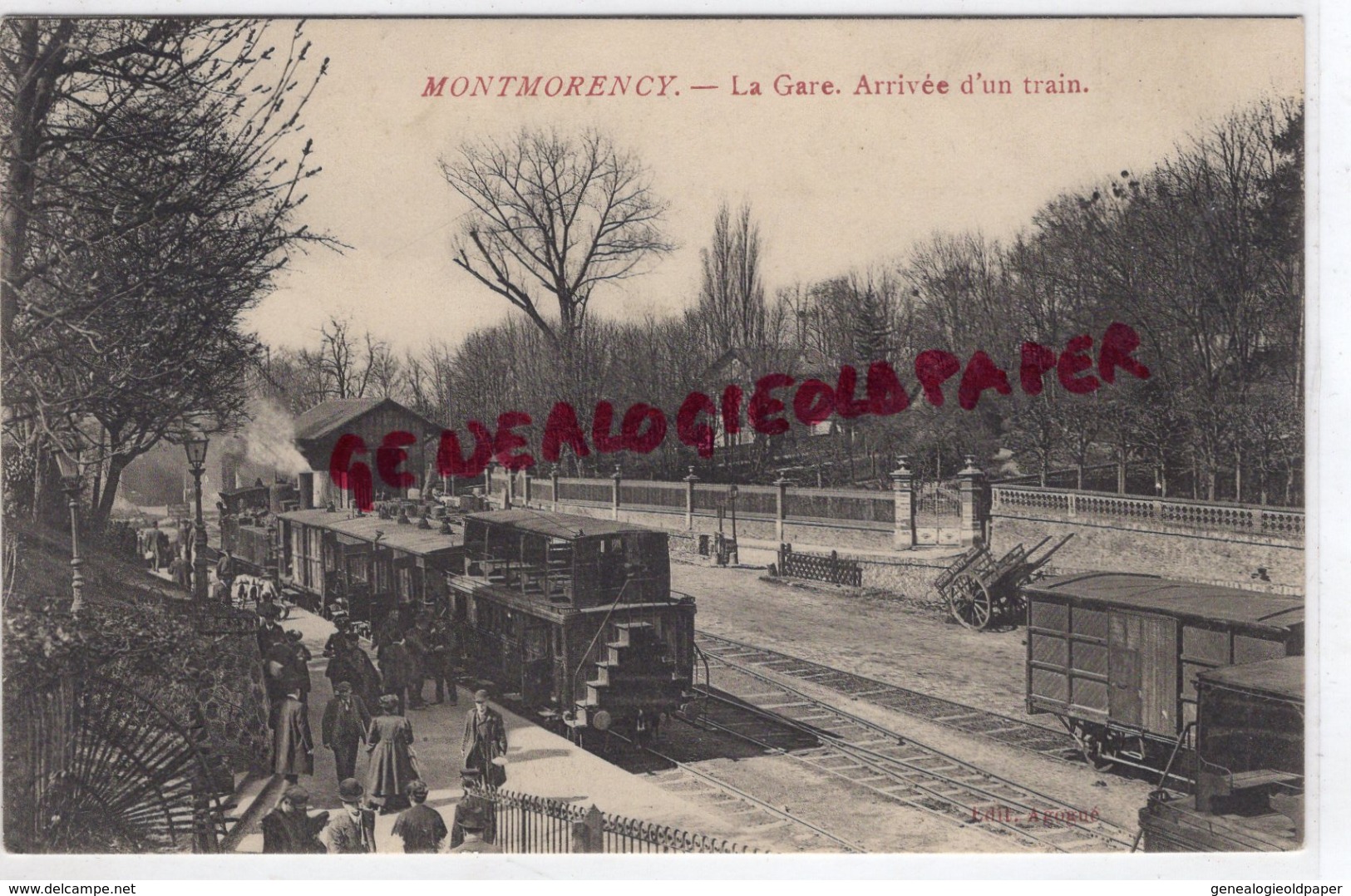 95 - MONTMORENCY - LA GARE ARRIVEE D' UN TRAIN   1910 - Montmorency
