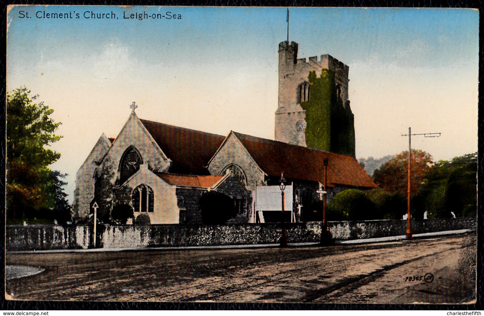 RARE OLD CARD   *** LEIGH ON SEA - St. CLEMENT'S CHURCH *** Valentine Series - Southend, Westcliff & Leigh