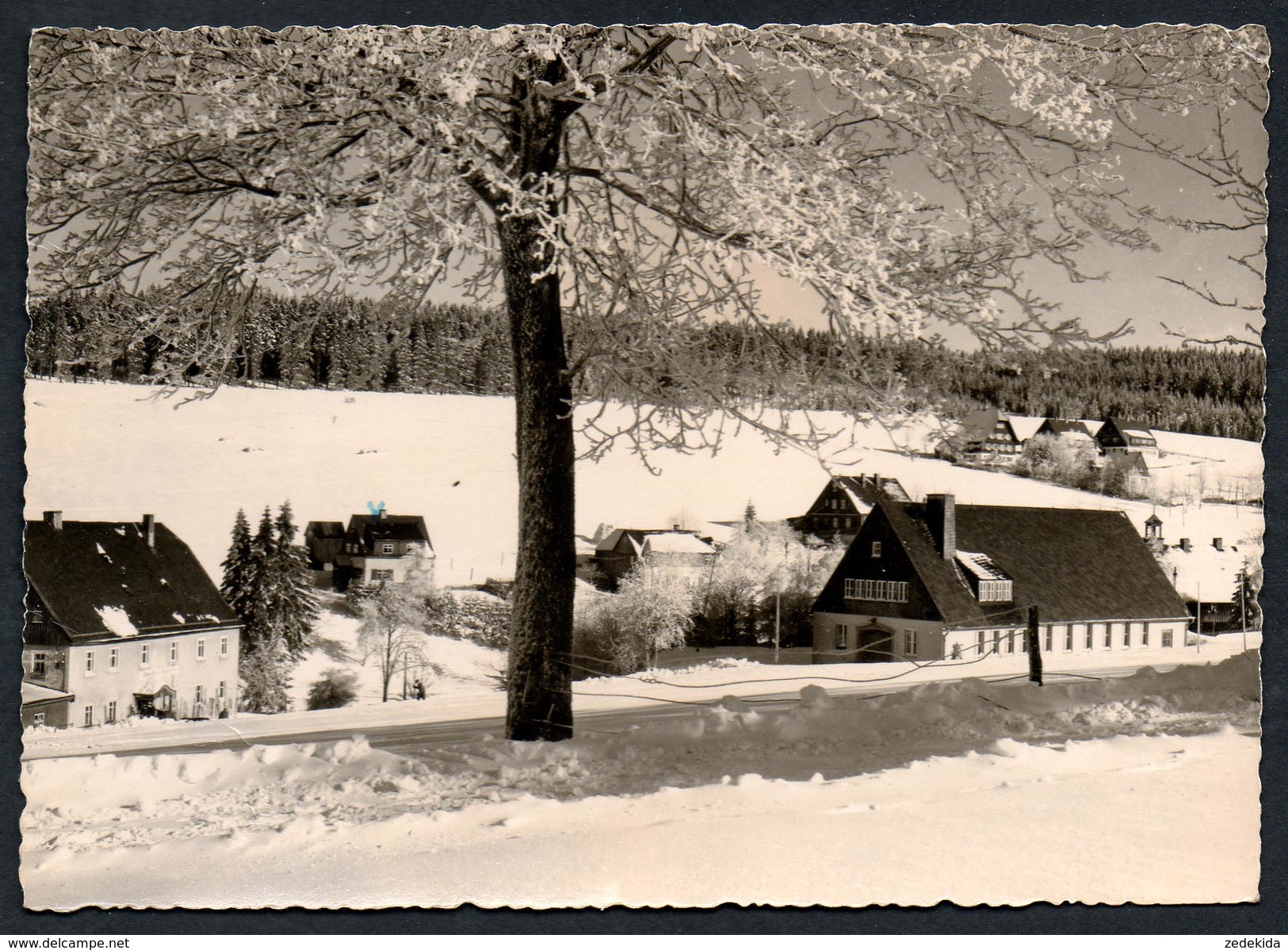 0559 - Alte Foto Ansichtskarte - Tellerhäuser - Landpoststempel Landpost über Kr. Schwarzenberg - Breitenbrunn