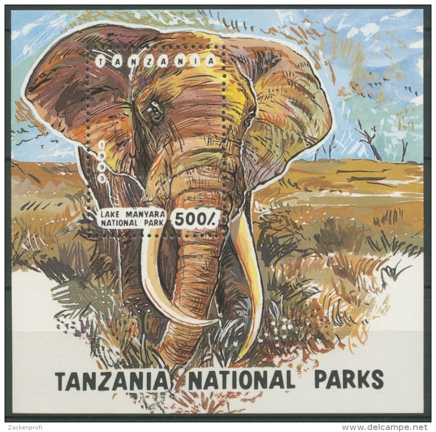 Tansania 1993 Nationalparks Elefant Block 228 Postfrisch (C23621) - Tansania (1964-...)