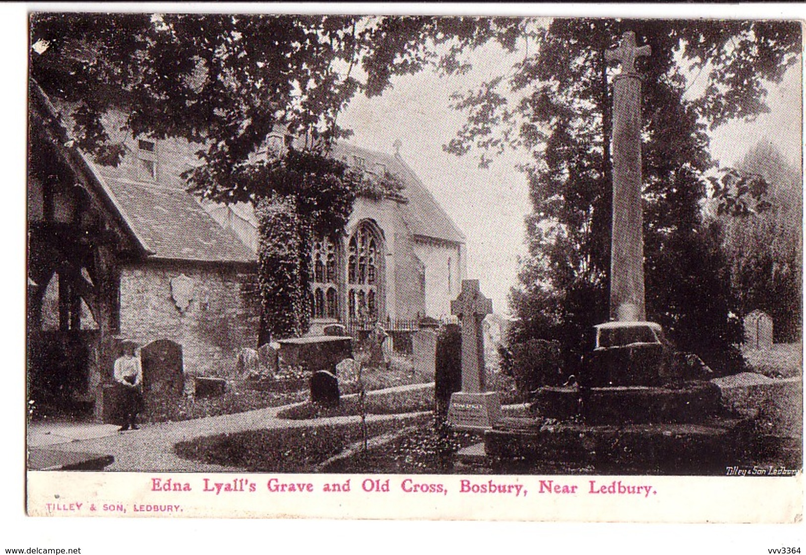 BOSBURY, Near Ledbury: Edna Lyall's Grave And Old Cross - Herefordshire