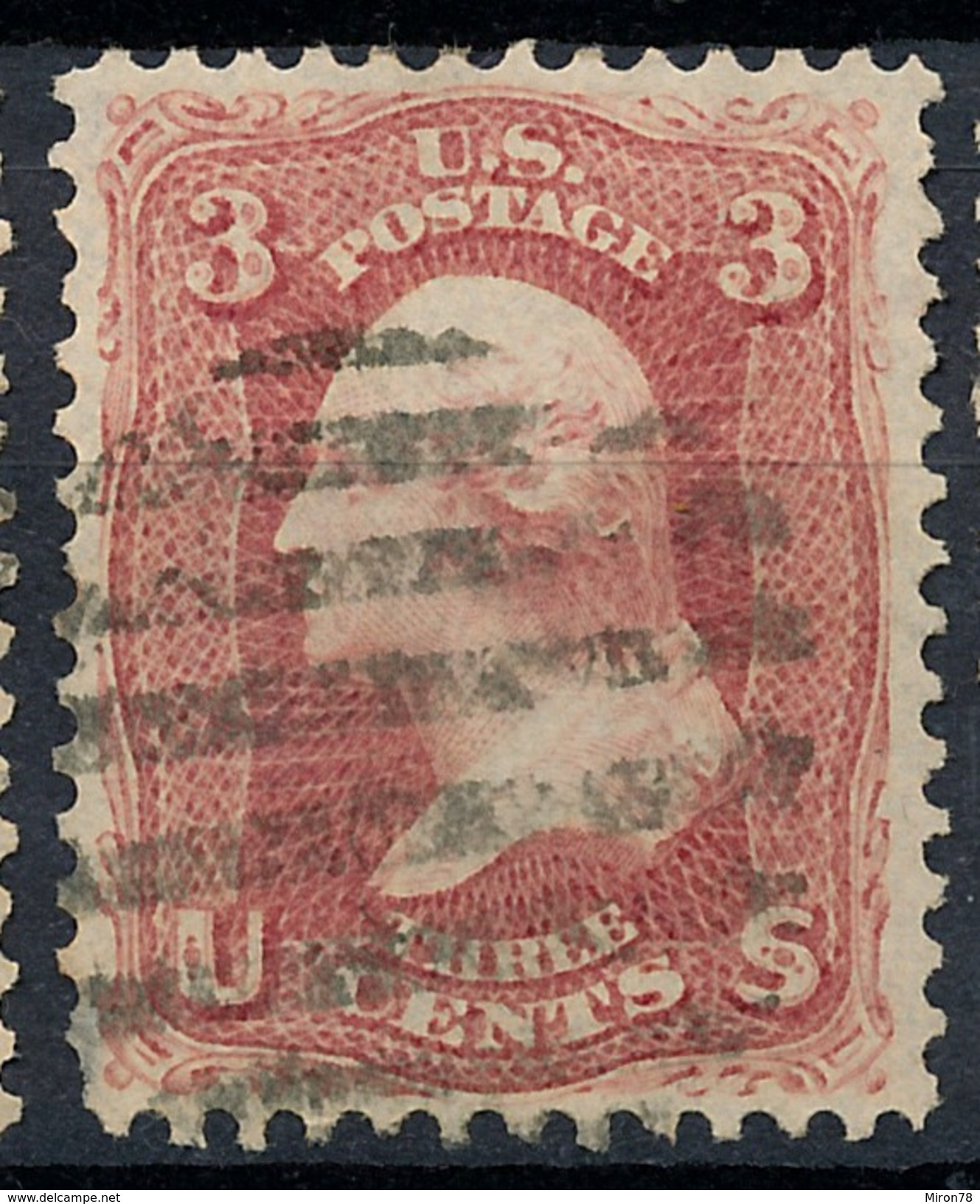 Stamp Us 1861 Scott#65 Washington 3c  Used Lot#42 - Usati