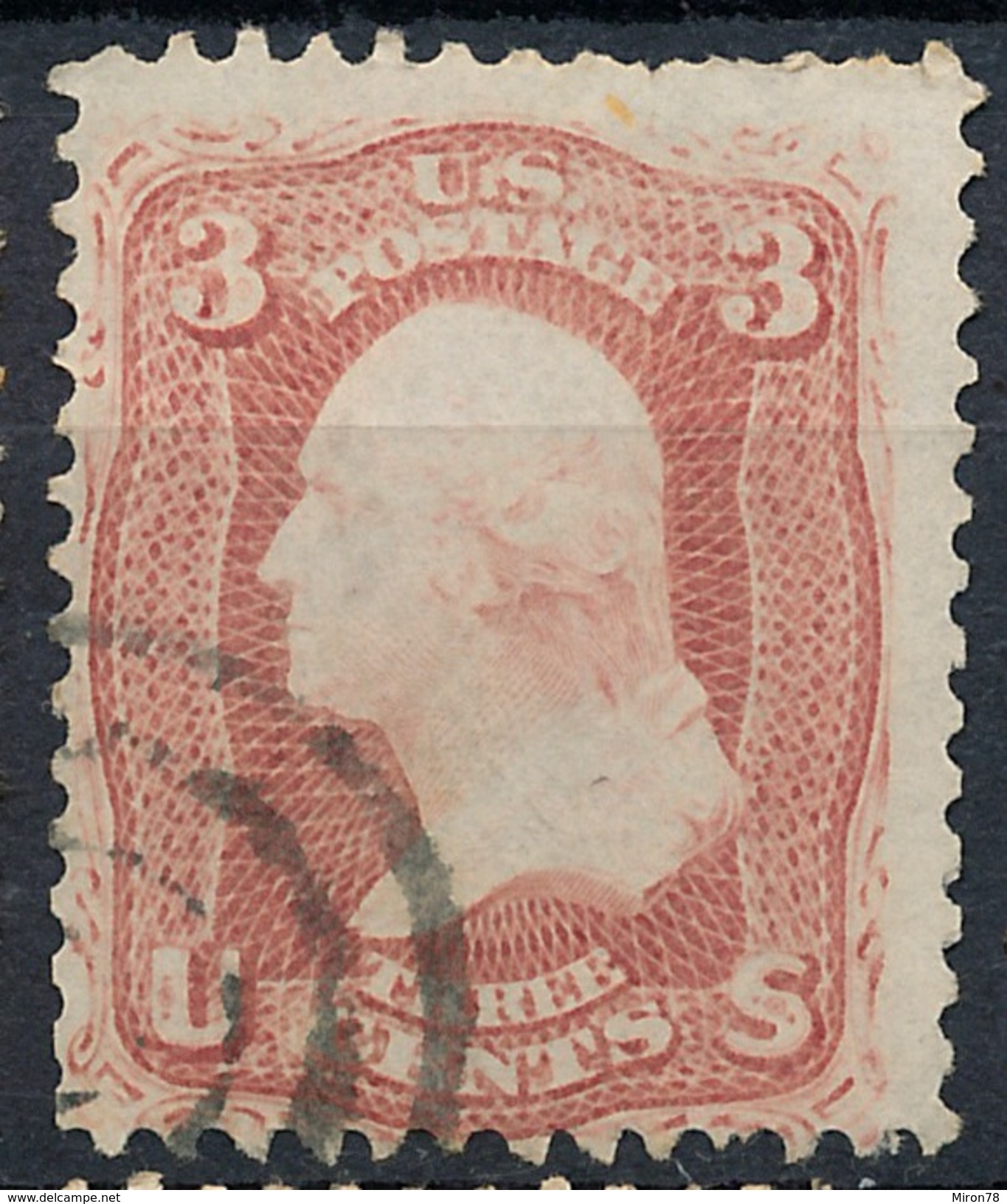 Stamp Us 1861 Scott#65 Washington 3c  Used Lot#81 - Gebruikt