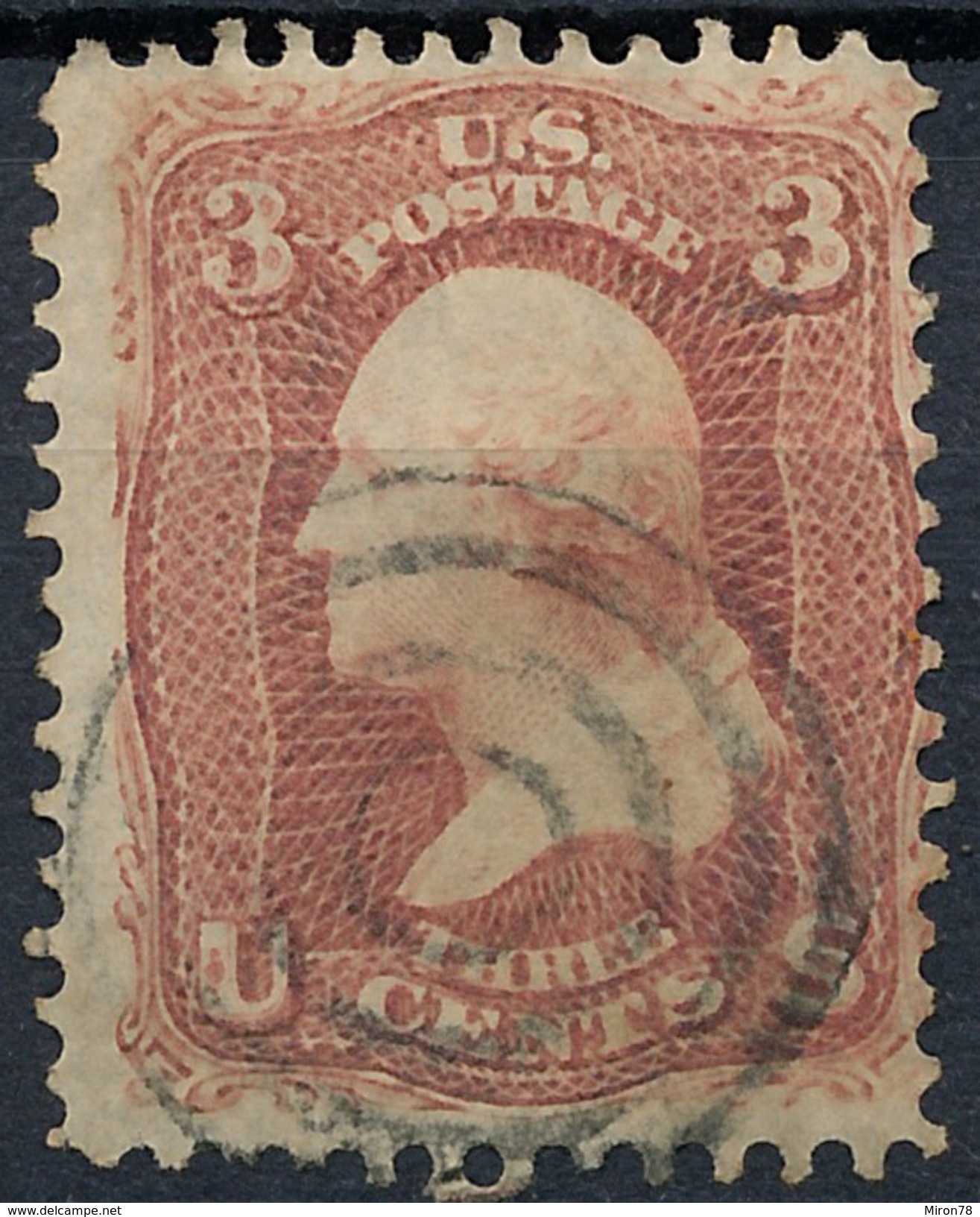 Stamp Us 1861 Scott#65 Washington 3c  Used Lot#122 - Usados