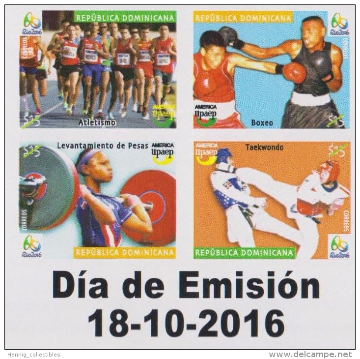 DOMINICAN REP. 2016 - UPAEP - OLYMPICS  RIO-2016 - Repubblica Domenicana