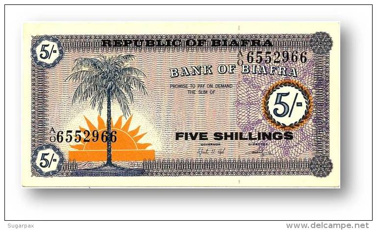 BIAFRA - 5 Shillings ND ( 1967 ) Pick 1 Serie A/O - UNC - ( Nigeria ) Africa - Autres - Afrique