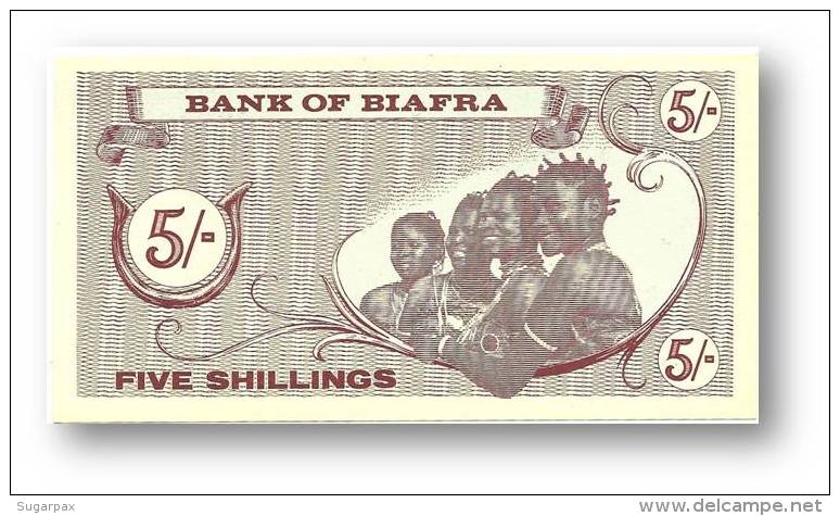 BIAFRA - 2 Consecutive X 5 Shillings ND ( 1967 ) Pick 1 Serie A/O - UNC - ( Nigeria ) Africa - Sonstige – Afrika