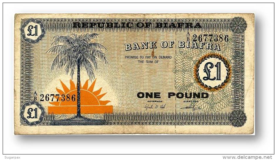 BIAFRA - 1 Pound ND ( 1967 ) Pick 2 Serie A/B - ( Nigeria ) Africa - Andere - Afrika