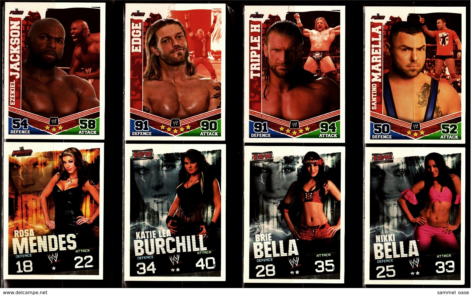 8 X Sammel-Karte / Trading Cards  -  WWE Wrestling  -  Slam Attax Evolution  -  Von Ca. 2008 / 2010   (11) - Sonstige & Ohne Zuordnung